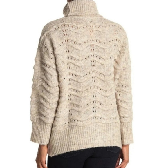 FRNCH | $89 Open Knit Turtleneck Sweater - Picture 2 of 6